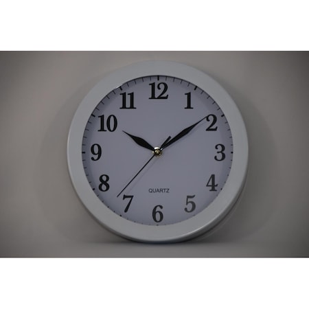 Everrich Industries Everrich  10 in. White Frame Wall Clock EVW-0003